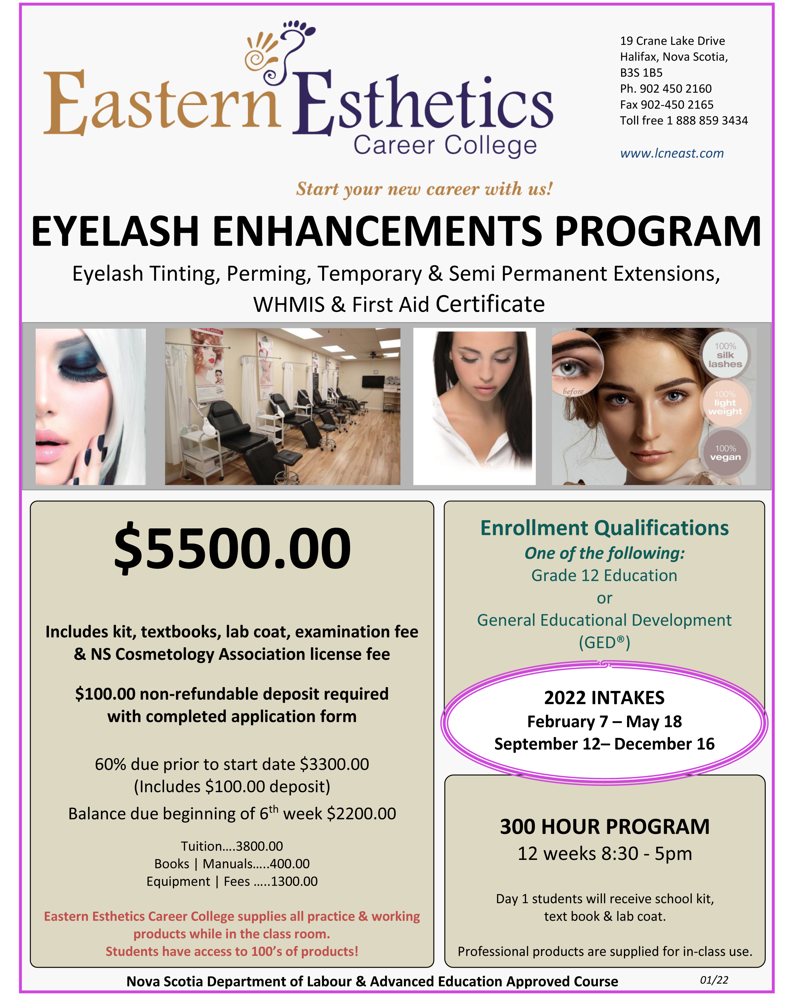 2022 EECC flyer Eyelash Enhancements program January