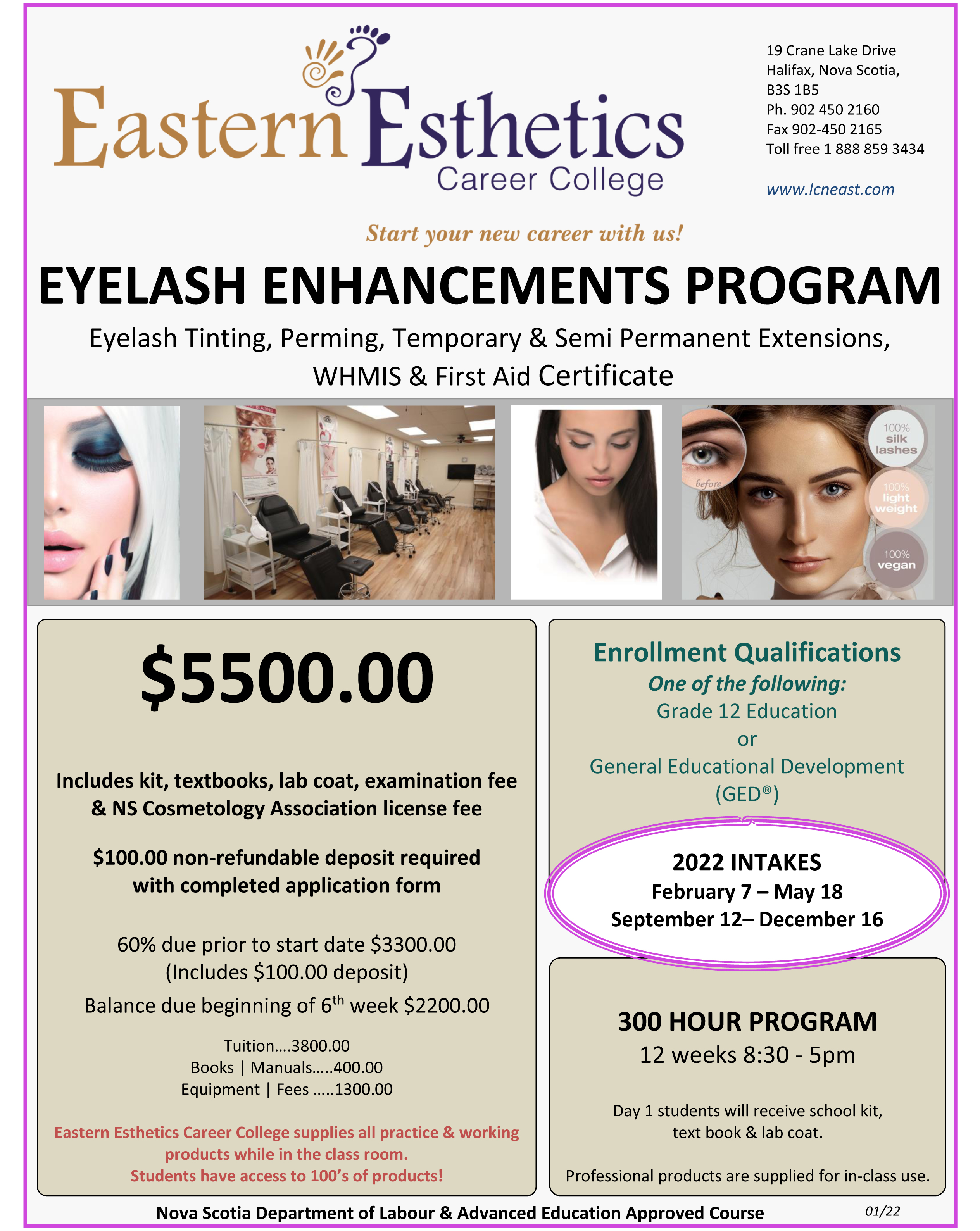 2022 EECC flyer Eyelash Enhancements program January